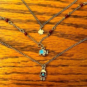 Lucky Brand Boho Vintage Three Strand Necklace